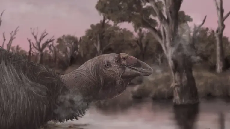 Descubren en Australia un raro cráneo de un enorme “pájaro del trueno” extinto