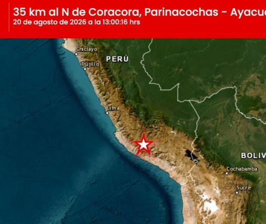 Sismo de magnitud 7,2 se registra en Perú