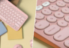 Ni blanco ni negro: este teclado Logitech en tono pastel es ideal para darle un lavado de cara a tu setup