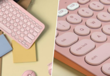 Ni blanco ni negro: este teclado Logitech en tono pastel es ideal para darle un lavado de cara a tu setup
