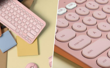 Ni blanco ni negro: este teclado Logitech en tono pastel es ideal para darle un lavado de cara a tu setup