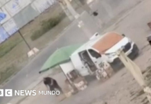 El video que muestra cómo un dron ruso persigue a un vendedor ambulante ucraniano en un ataque conocido como "safari humano"