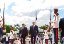 Presidente Abinader recibe en el Palacio Nacional al presidente de Honduras, Nasry Asfura Zablah