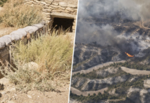 En Los Monegros las llamas han dejado algo más que que ceniza: cientos de metros de trincheras y cuevas de la Guerra Civil