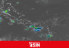 Indomet pronostica aguaceros en varias localidades durante la tarde por aproximación de una onda tropical