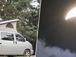 Un camping de Burgos ya está a reventar, así que algunas camper han tomado una alternativa: ver el eclipse "ilegalmente"