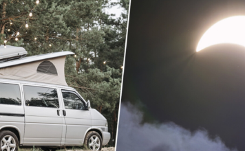 Un camping de Burgos ya está a reventar, así que algunas camper han tomado una alternativa: ver el eclipse "ilegalmente"
