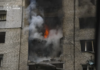 Cuatro muertos al impactar un dron ruso junto a un edificio de oficinas en Kiev
