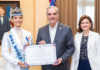 Presidente Luis Abinader recibe en el Palacio Nacional a Miss Mundo 2026, Joheirry Mola