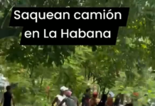 Saquean camión en La Habana