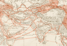 Este mapa de 1922 dibuja cómo se conectaban Roma, India y China hace casi 2.000 años