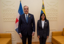 El presidente Luis Abinader y la presidenta interina de Venezuela, Delcy Rodríguez, abordan cooperación energética, relaciones consulares y turismo en reunión bilateral en Roma
