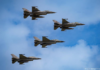 Cazas F-16 rumanos derriban dos drones sobre el mar Negro en Rumania