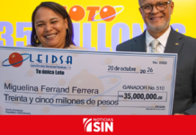 LEIDSA entrega 35 millones a empleada privada ganadora del Loto