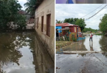 Oleaje e inundaciones afectan calles, viviendas y centro de salud en Río San Juan