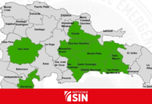COE amplía alerta verde a 10 provincias y el Distrito Nacional por lluvias